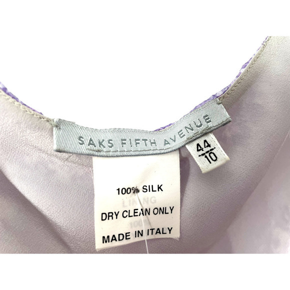 𝅺saks FIFTH AVENUE 100% SILK LAVENDER DRESS - Picture 7 of 7